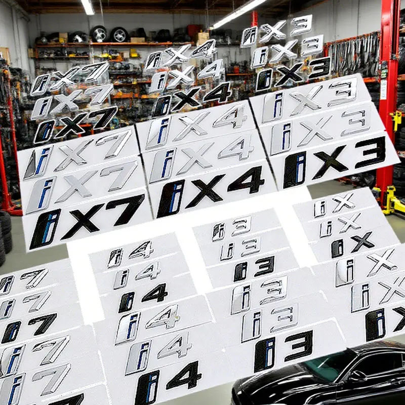 BMW New Energy Trunk Logo Badge Car Stickers - Tail Emblem Mark & Rear Boot Labels Refit