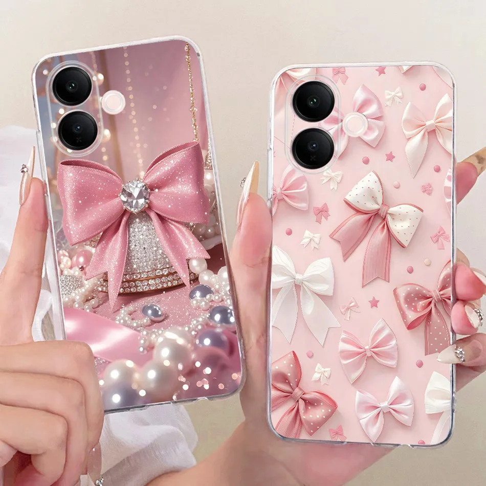 Charming Floral Butterfly Cat Soft Silicone Phone Case