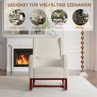 Кресло-качалка Anajqaqia — бежевое кресло-качалка с подставкой для ног и подушкой сиденья, подходит для гостиной, спальни, кабинета — изображение 4