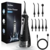 SEJOY Water Flosser Irrigator Dental Teeth Whitening strips Portable 230ML Tank 5 Modes 5 Jet Tips 1