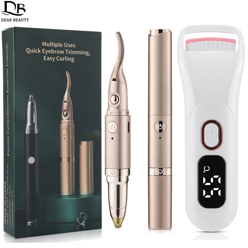 Electric Heated Eyelash Curler USB Rechargeable Anti-scalding Eyelash Comb Fast Heating Eyelash Curling Clips Makeup Tools