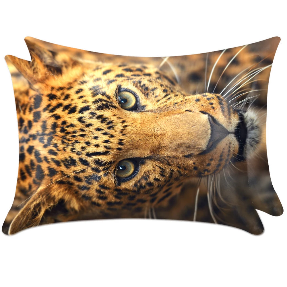

Lot de 2 taies d'oreiller en satin Premium Sense Long animal impression par sublimation housse de taie d'oreiller de chevet 20x2