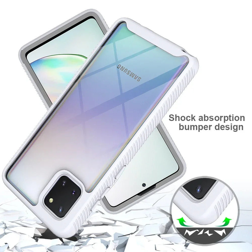 Dual-Layer Shockproof Clear Sky Case for Samsung Galaxy Note Series