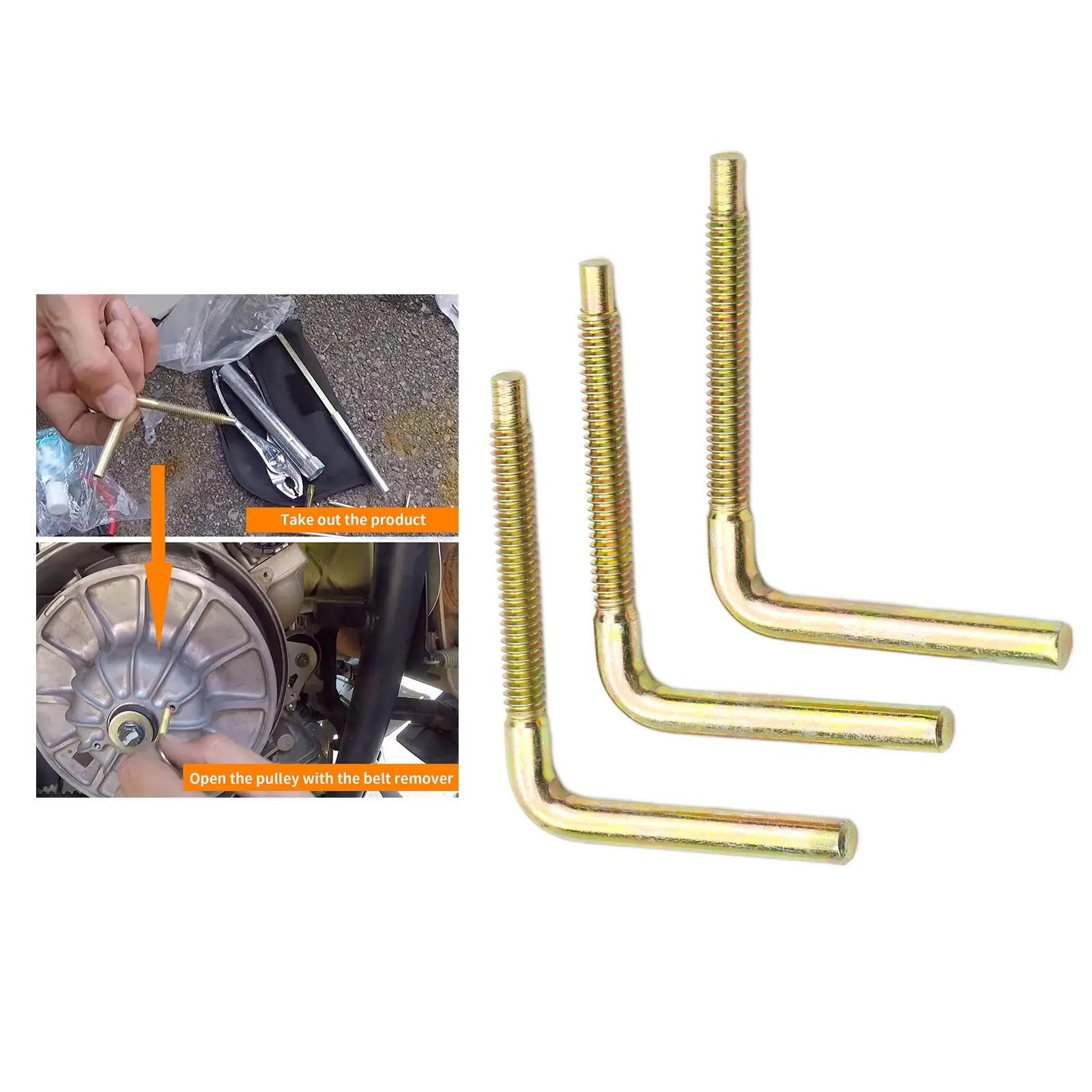 Belt Changing Tool Drive Clutch Puller Tool 3 Pieces Clutch Drive Belt Removal Tool 2875911 Replaces Spare Parts For Polaris RZR XP Turbo Ranger XP 1000