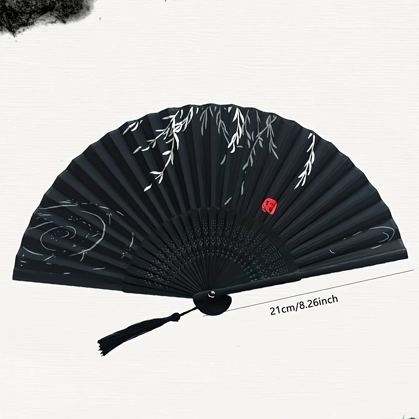 1pc Chinese style black vintage hand fan folding fan Chinese dance party folding fan
