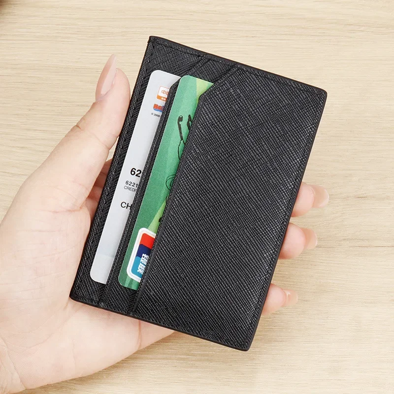 Card Holder Wallet Men Genuine Leather Slim Mini Credit Card