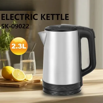 220-240V Kettle Small Home Electric Kettle Fast Electric Kettle 2.3L Large Capacity Stainless Steel 1500W Stainless Steel 1