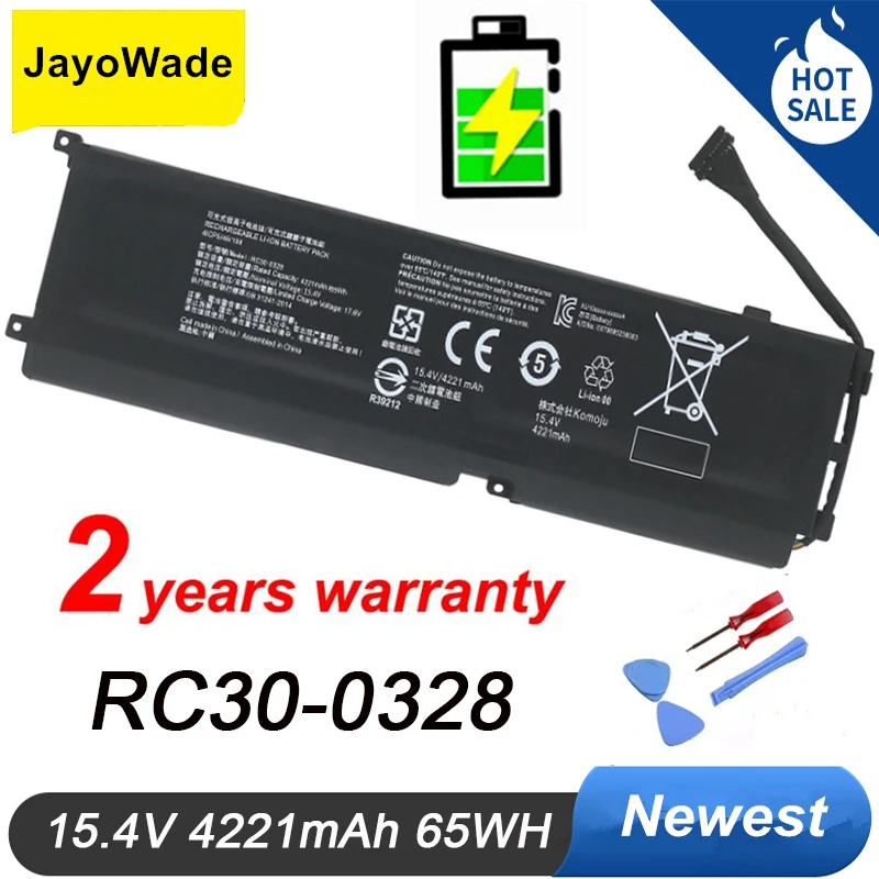

RC30-0328 Laptop Battery for Razer Blade 15 2020 RZ09-0328 RZ09-03304x RZ09-03305x RZ09-0330x 4221mAh 15.4V 65WH RC30 0328