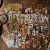 55Pcs Priming Notebooks Background Material Retro Handbook Digital Hard Card Handmade Writing Pads Scrapbook 171*116mm 3