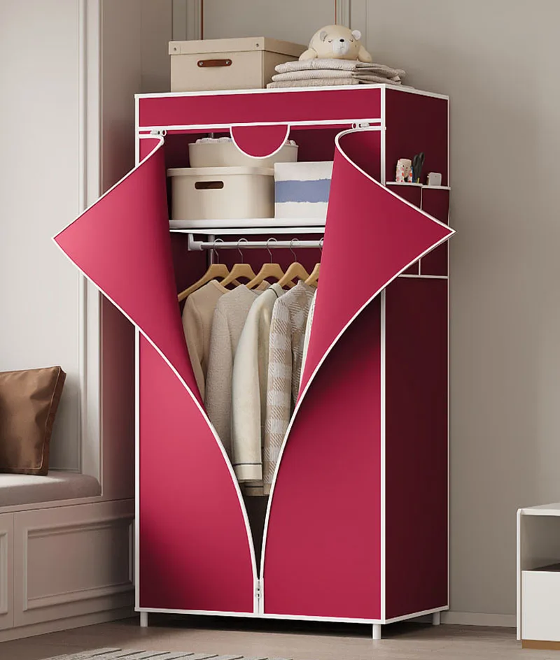 خزانة ملابس صغيرة بسيطة مقاومة للغبار، قماش غير من...