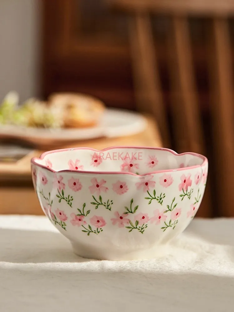 New High Appearance Rice Bowl, Ceramic Household Dining Bowl, Cute Tableware, Personal Special Bowl