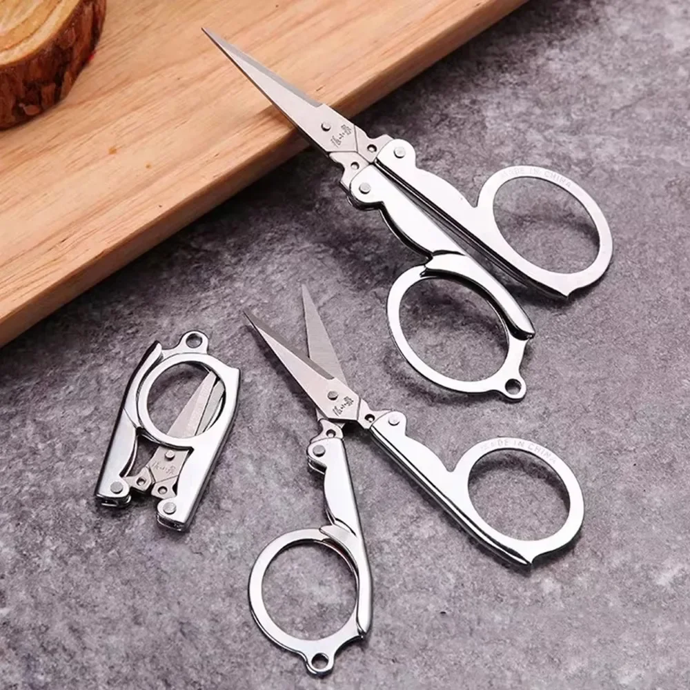Folding Scissors Multifunctional Stainless Steel Folding Small Household Mini Thread Cutting Nail Tools