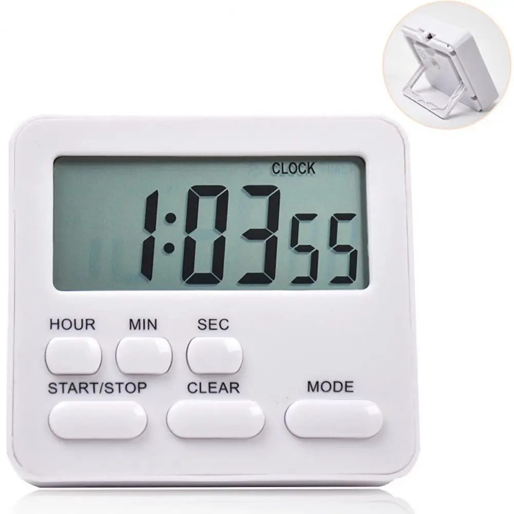

Digital Alarm Clock Multifunctional Digital Kitchen Timer with Magnetic for Fridge Oven Display Count-up Clock Student Time