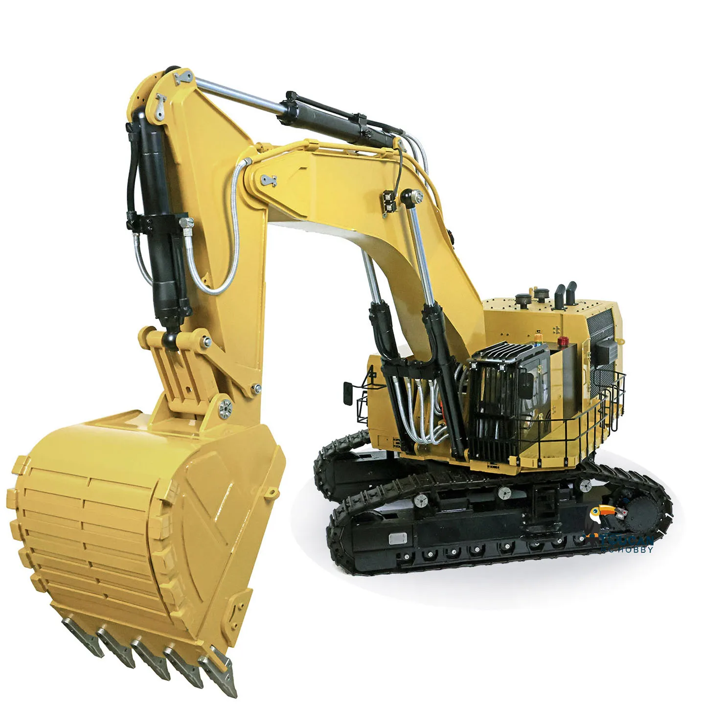 1/14 Hydraulic RC Excavator 6015B Metal Remote Control Heavy Duty Construction Diggers Light Sound Model Toy THZH1546 4