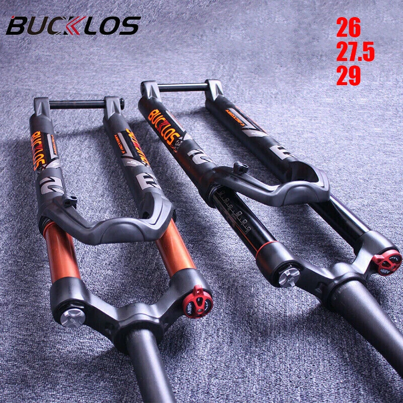 

BUCKLOS 26/27.5/29 Inch Suspension Fork Aluminum Alloy MTB Bike Fork Straight/Tapered Bicycle Forks Fit 160mm Disc Brake