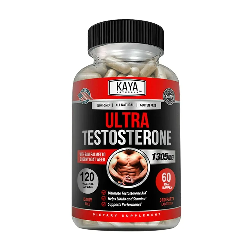 비타민  남성용 천연 식물 성분, 에너지, 지구력 및 힘, 근육, 글루텐 프리, 비 GMO 지원 