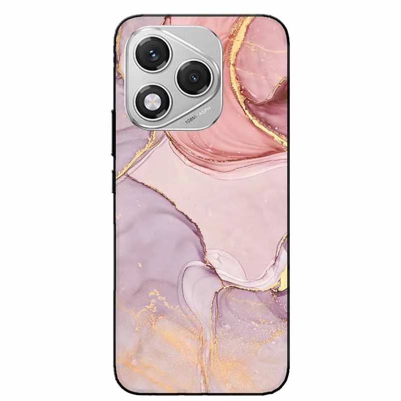 Marble Painted Silicone Back Cover Case – Premium Design