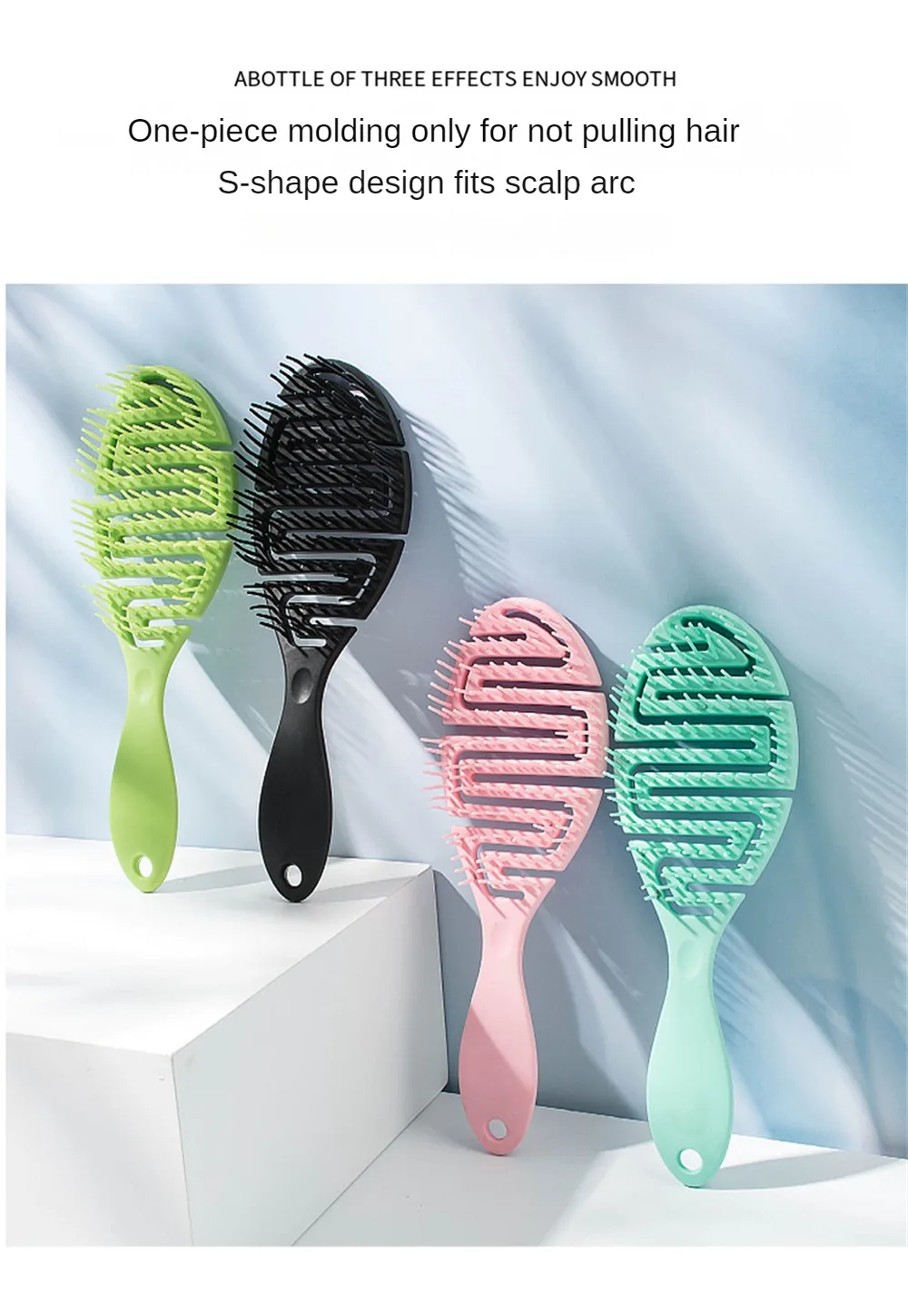 Description Picture 6 of itemRelaxing Elastic Massage Comb Portable Hair Brush Massage Brush Brushes Head Combs Scalp Massage Brush Wet And Wavy Bundl