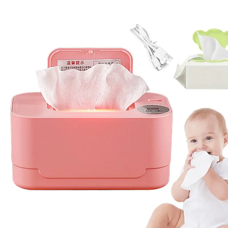 

New Baby Wipe Warmer Heater Wet Towel Dispenser Napkin Heating Box Home/Car Use Mini Wipe Warmer Case Disinfecting Wipes