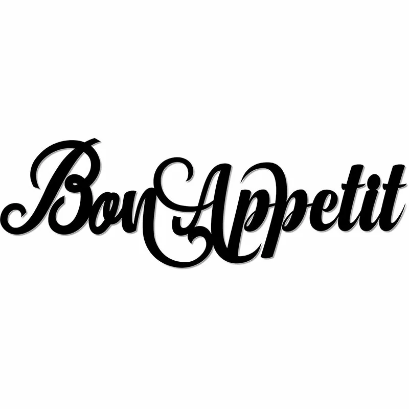 

Bon Appetit Metal Wall Sign Decorative Accent Decor Kitchen Wall Decor Word Sign Home Decor Metal Art Vintage Metal Plate Wall