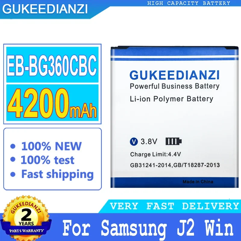 Bateria 4200Mah Batteria Ad Alta Capacità Eb-Bg360Cbc Per Samsung Galaxy J2 Win 2 Duos Tv Galaxy Core Prime Win2 Pastella Di Alta Qualità