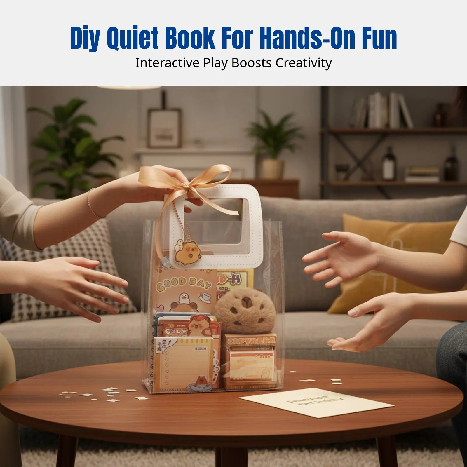 카피바라 문구 세트, 학생용품, 귀여운 노트 선물 팩, DIY 조용한 책, 어린이 파티 선물