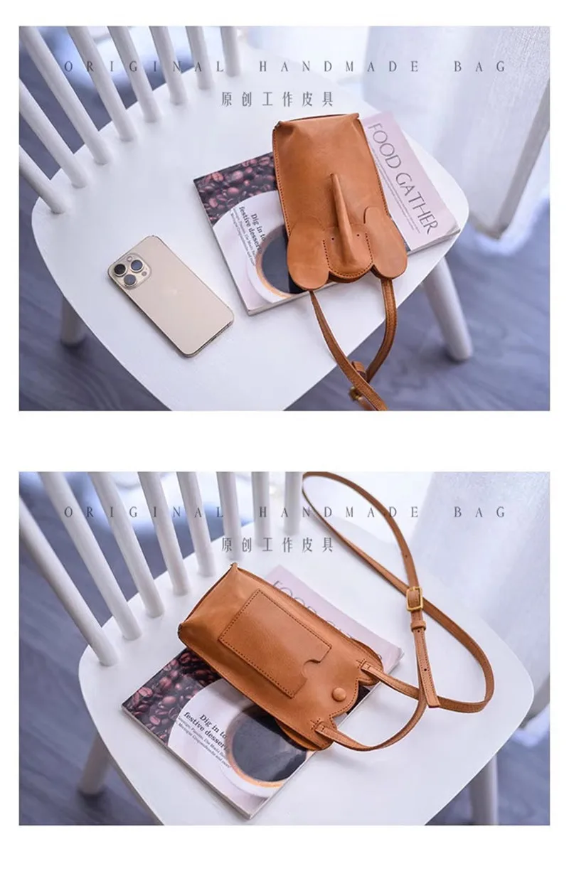 Pndme Mode Luxus erste Schicht Rindsleder Frauen niedlichen kleinen Handy tasche Designer täglich leichte echte Leder weibliche Umhängetasche – Detail 4