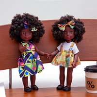 One Piece 14 Inch American African Black Doll with Curly Hair - Perfect Gift for Girls on Birthday - Full Set Included 1