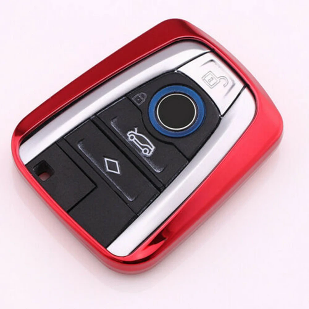 

1Pcs Key Case Holder Cover Soft Smart Remote Key Fob Case Cover Shell Protector For BMW I3 I8Series Silver/pink/red/purple/blue