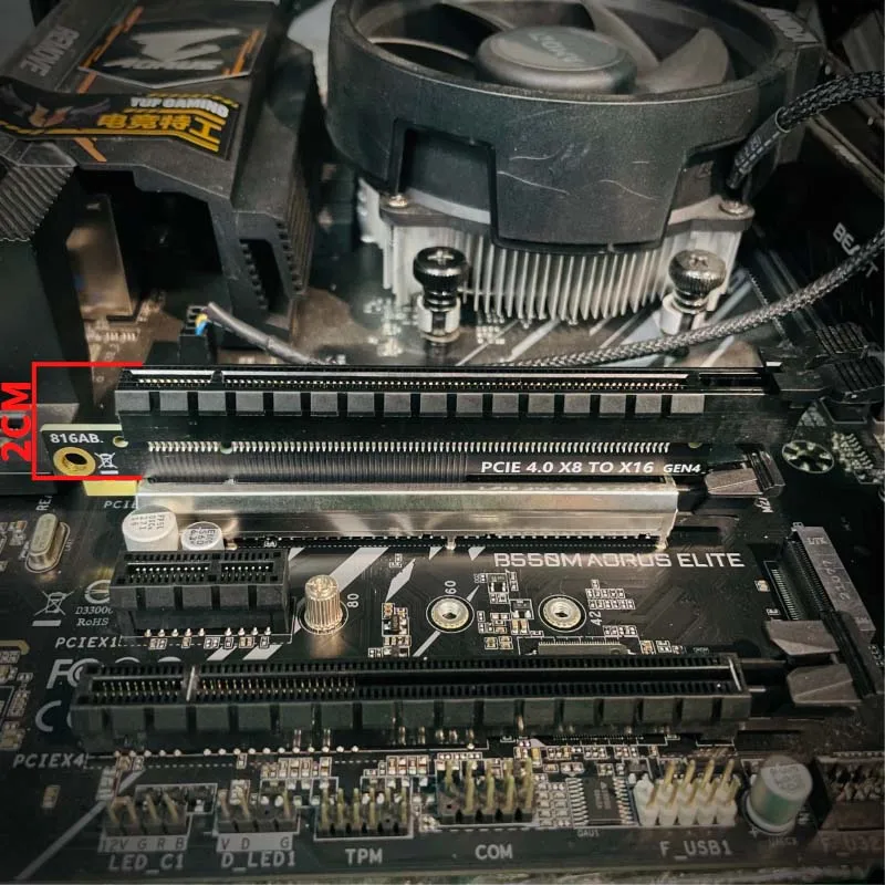 Pcie-e 4.0 x16のグラフィックビデオカード,90度回転,PCBボード