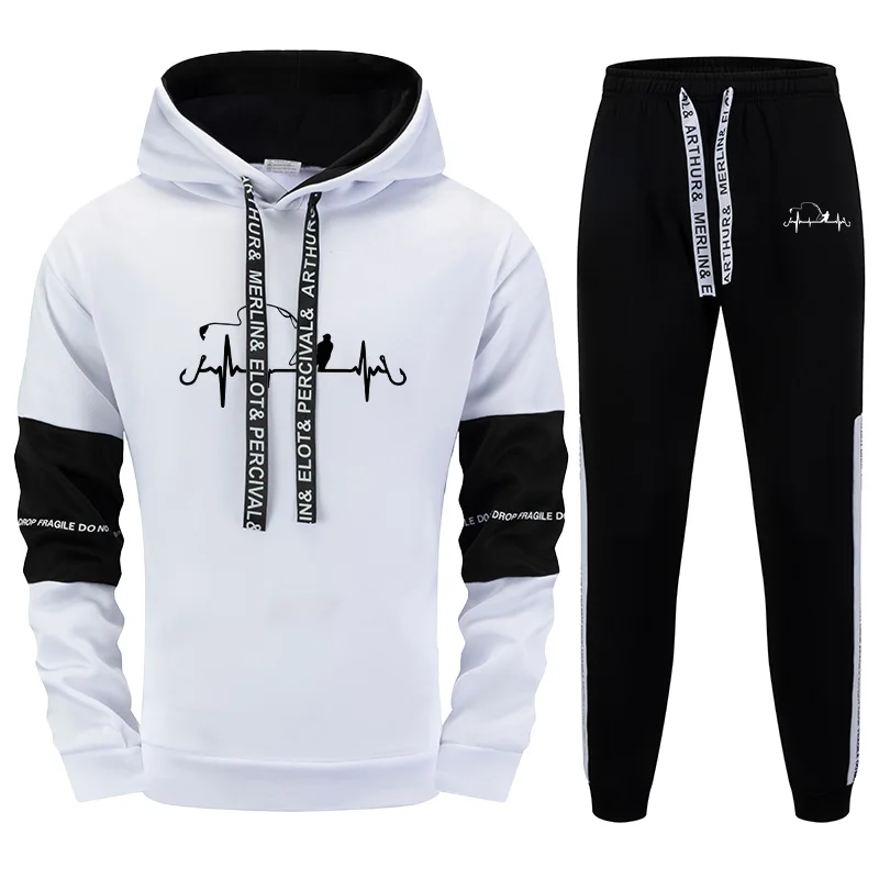 Sudaderas con capucha para hombre, pantalones para correr, ropa deportiva de alta calidad, traje para hombre, sudaderas con capucha a la moda, pantalones de chándal, moda urbana, chándal informal