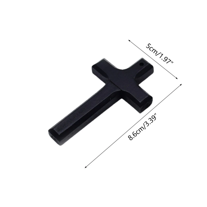5개 나무 십자가 펜던트 참 걸이형 펜던트 공예 액세서리 용품 6XDE