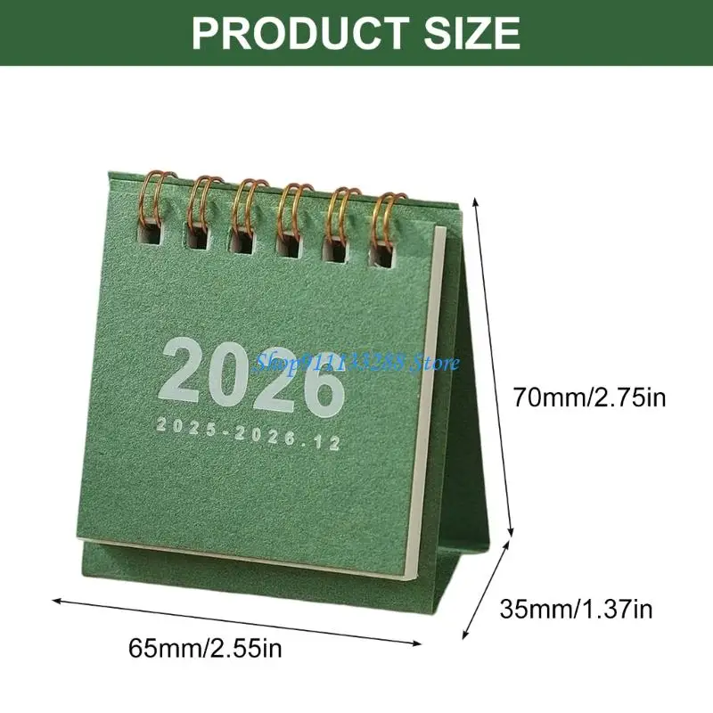 G88D 2026 탁상 달력 트윈 코일 바인딩 19개월 2025년 6월부터 2026년 12월까지 실행