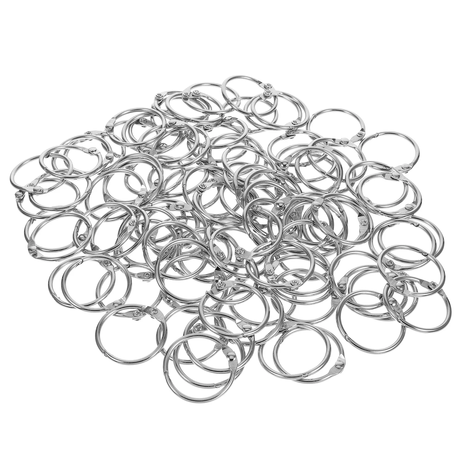 

100 Pcs Binding Hoop Key Ring Scrapbook Binder Binders Small Rings Bookend Iron