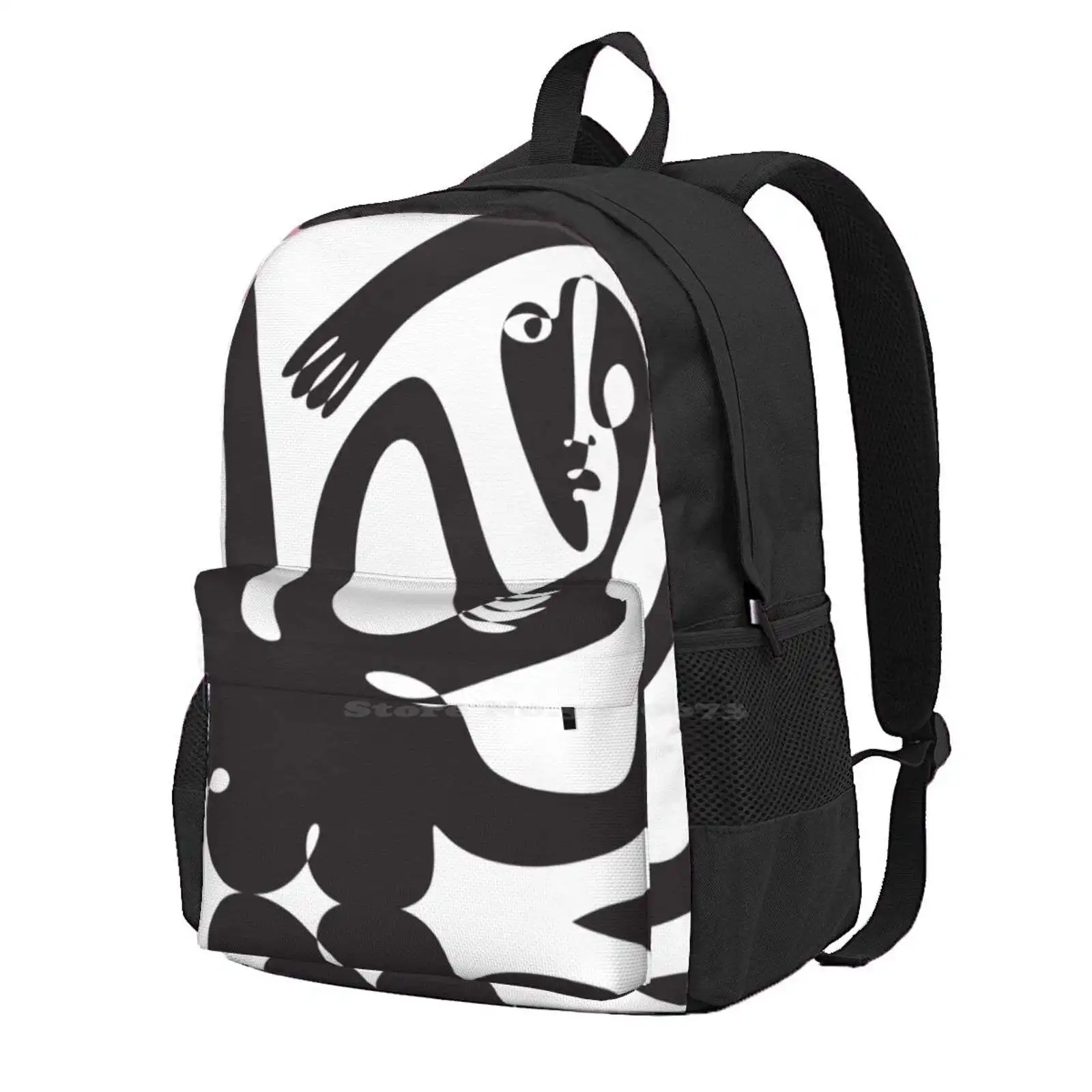 

Cubism Abstract Face School Bag Big Capacity Backpack Laptop 15 Inch Woman Faceless Past Retro Future Modernism Avant Garde