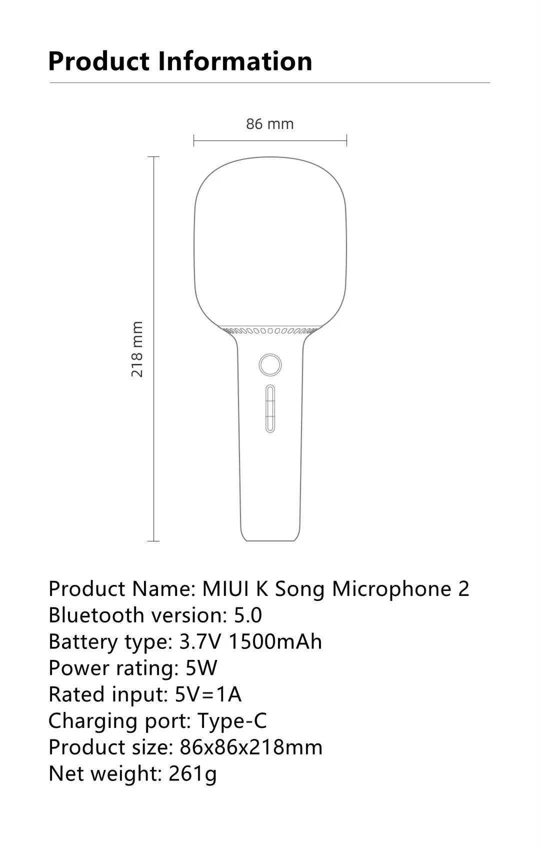 Gadgetoo Xiaomi Yuemi K-Song Microphone 2 Portable Bluetooth Handheld Microphone Gadgetoo Xiaomi Yuemi K-Song Microphone 2 Portable Bluetooth Handheld Microphone