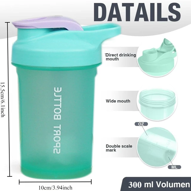 300ml Best Shaker Cup, Protein Sports Shaker Cup Tritan Material, with Plastic Ball Drink Cup Suitable for Sports and Fitness 3