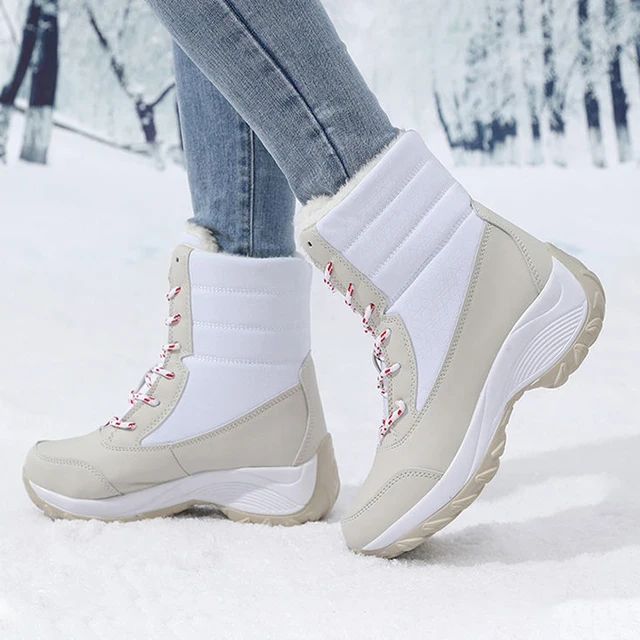 Snow Boots for Women Platform Shoes Boots Plush Keep Warm Women's Thigh High Boots Winter Ankle Boots Comfortable Walking Shoes 5