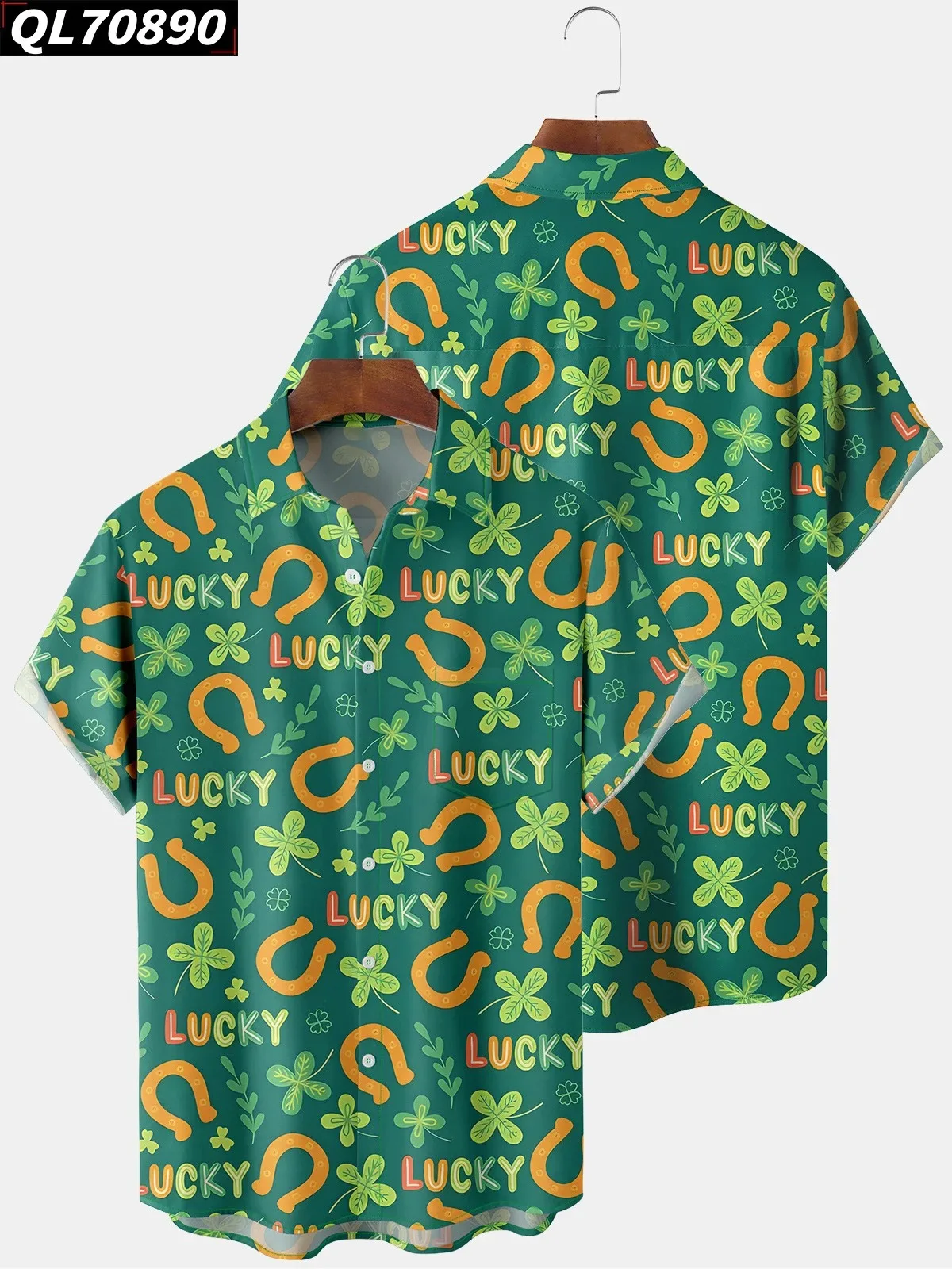 Happy St. Patrick's Day Shirts Spring Summer Hawaiian Shirt Man High Quality Elegant Tops Casual Streetwear Shamrock Ireland
