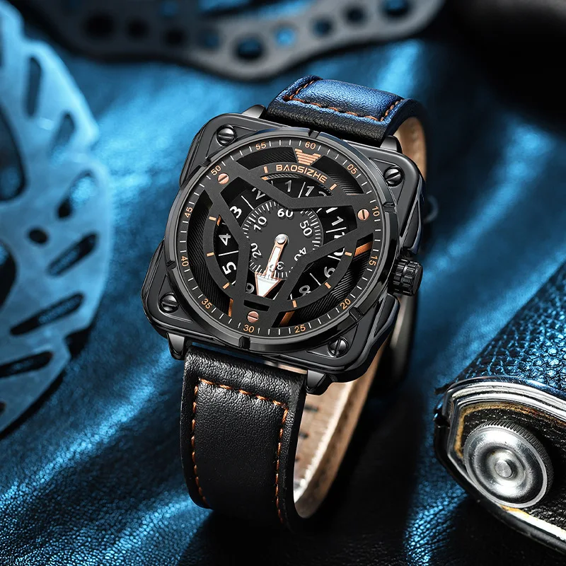 2023 New Unique WATCH MAN Fashion Creative Chronograph Quartz Skeleton Punk Wind Waterproof Men's Watch relojes hombre hodinky