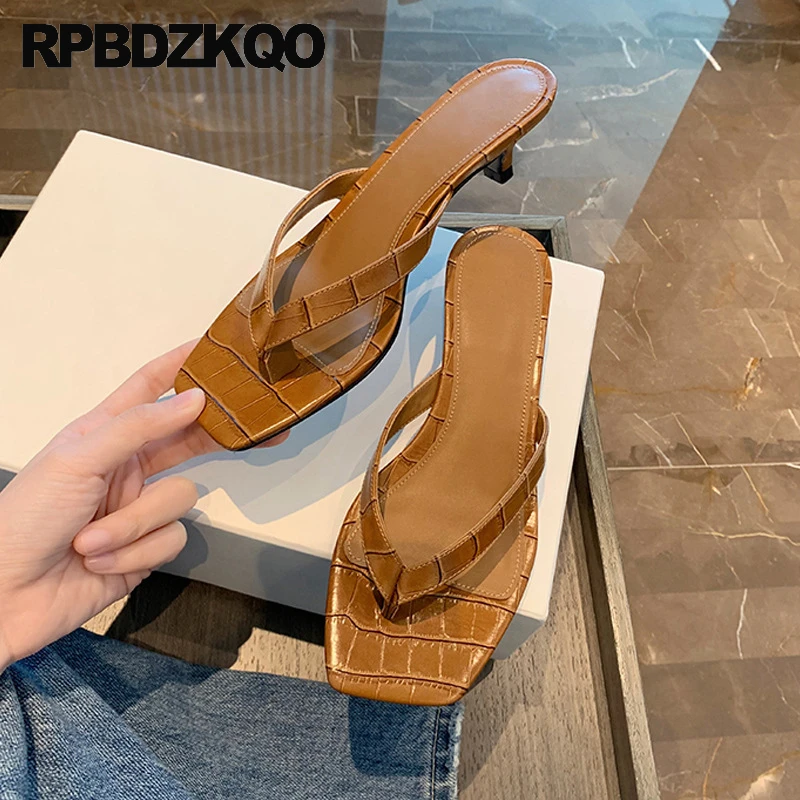 

Slides 2023 Women Alligator Flip Flop Flats Modern Pumps Crocodile Shoes Low Heel Thin Slippers Stylish Sandals Kitten Comfort