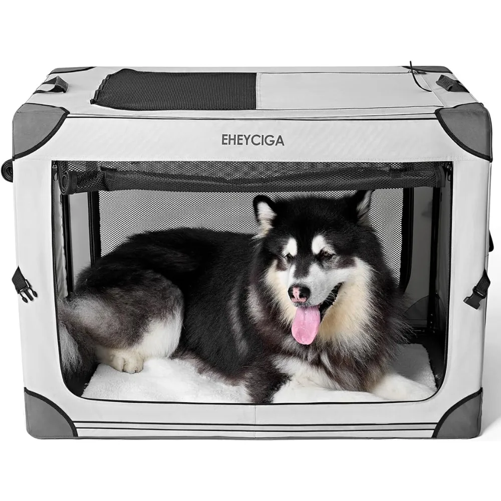 

42 Inch Soft Portable Extra Large Dog Kennel for Travel Beds and Furniture Everything for Dogs Bed Accessories House Indoor Pet