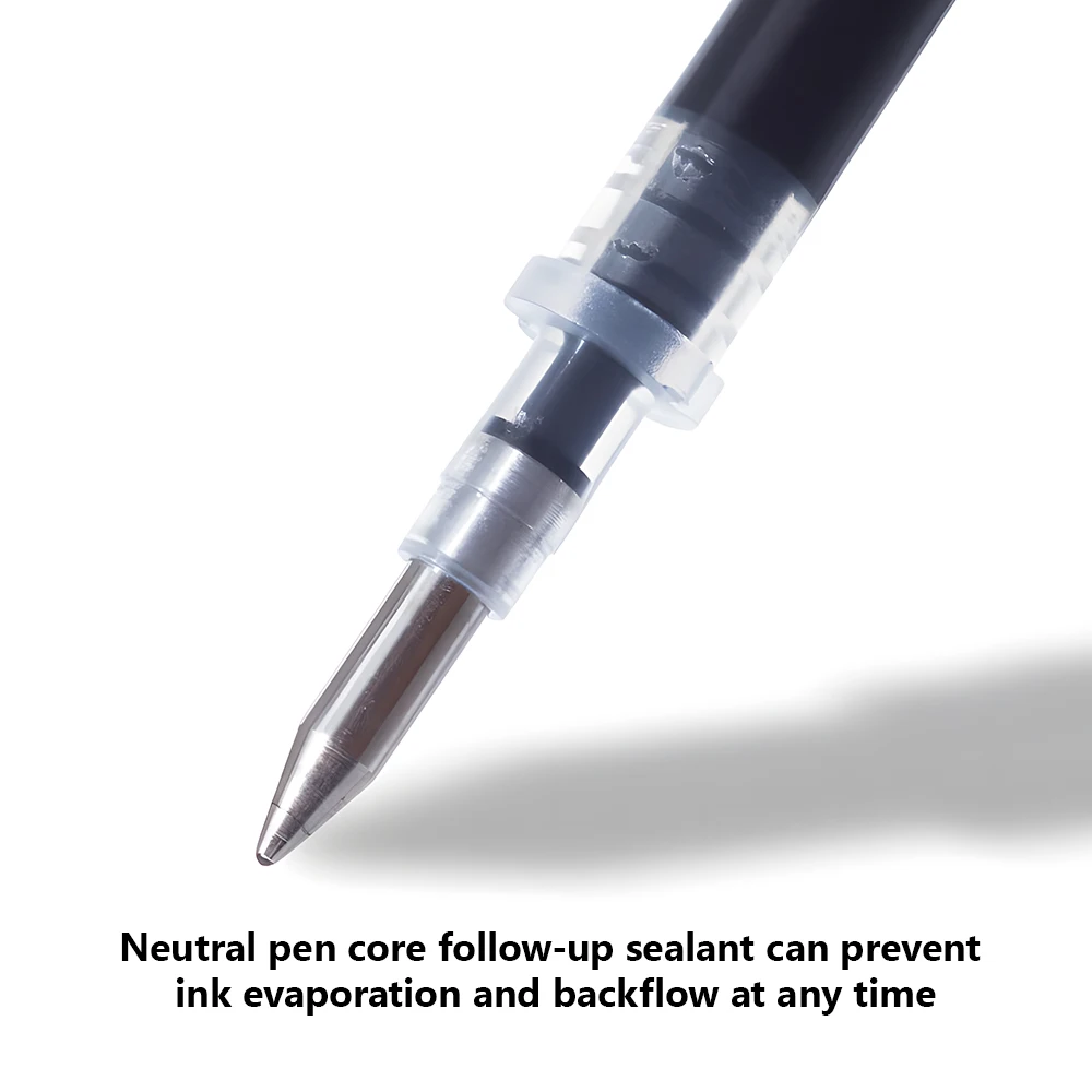 M&G 60pcs Gel Pen Refills 0.5mm Black Bullet Tip Signature Pen Refill Set Smooth Writing for Students Exam Office 5
