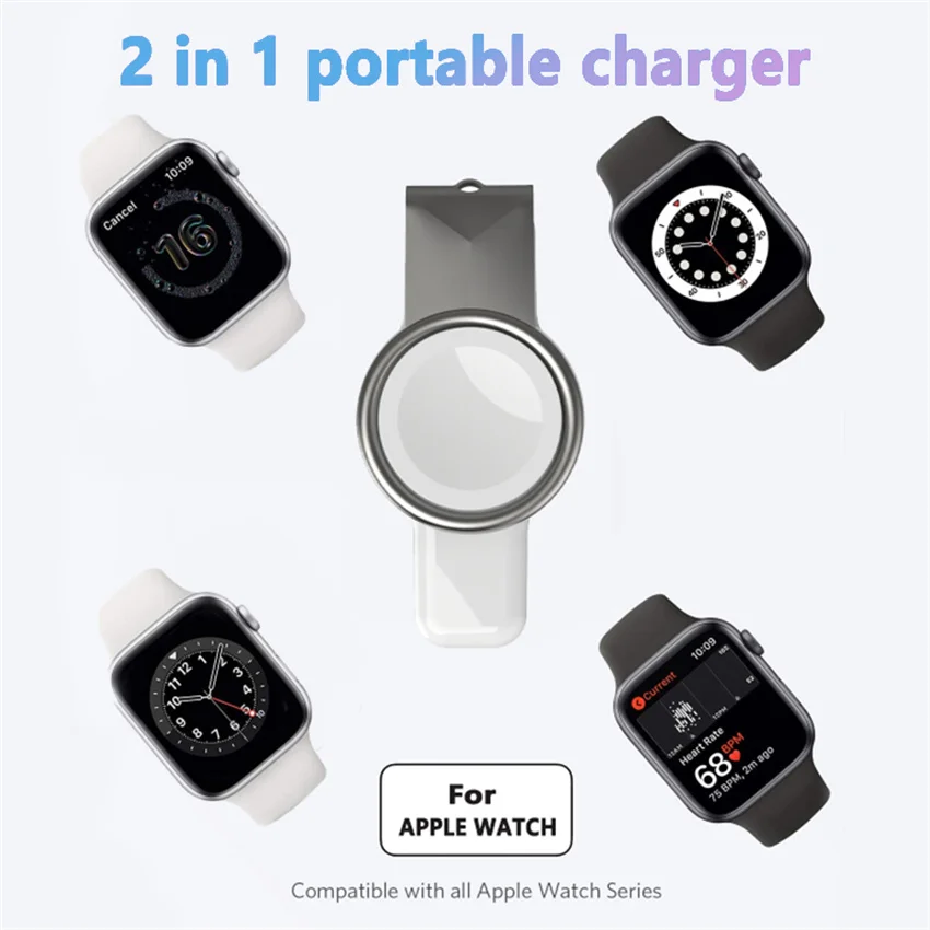 Mini Power Bank pour Apple Watch, chargeur sans fil iWatch pour Apple Watch  Series 8/7/6/5/4/3/2/SE, chargeur ultra portable - AliExpress