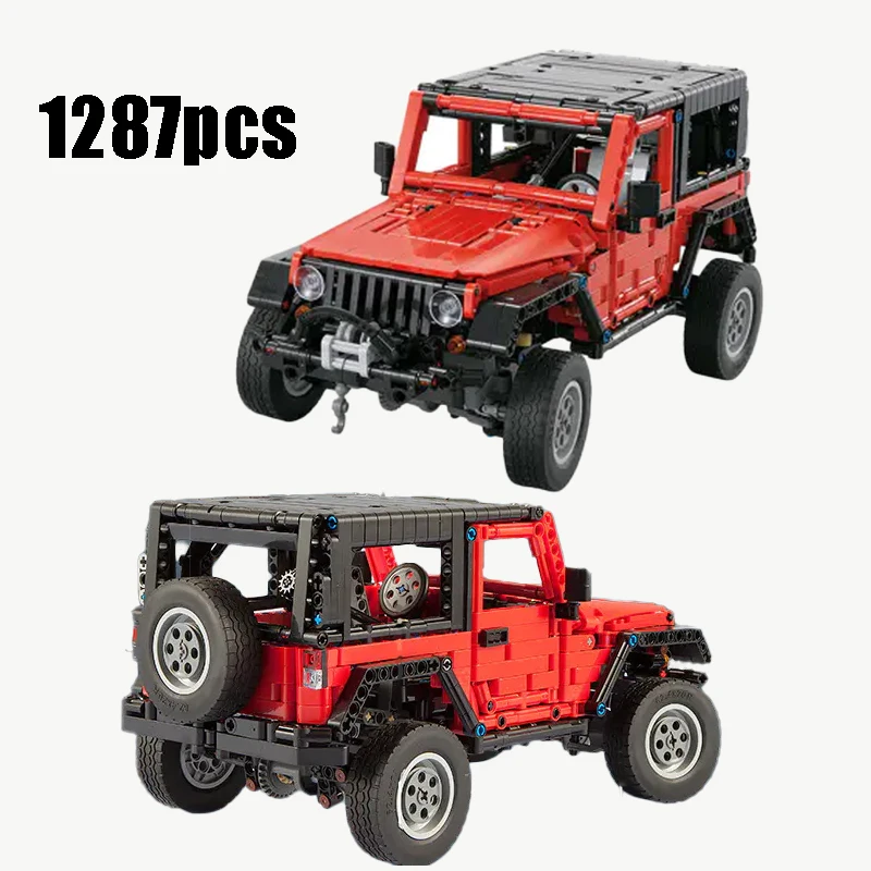 new-moc-technical-expert-off-road-sports-car-model-building-blocks-static-vehicle-children's-education-toys-boys-birthday-gifts