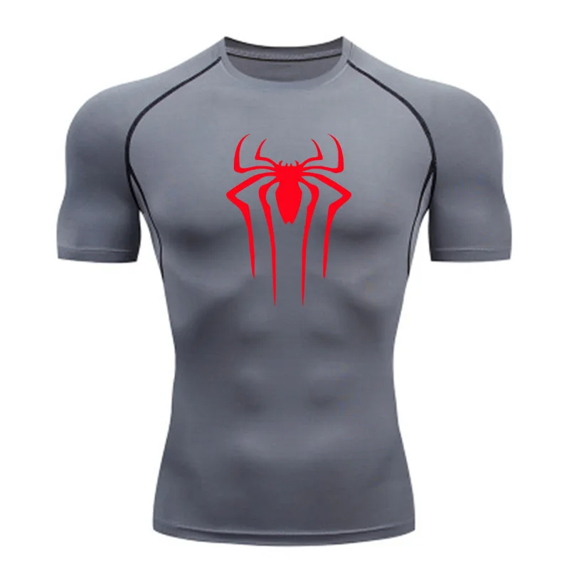 Neues Kompression shemd Männer Fitness-Studio Superheld Sport Laufen T-Shirt Rashgard Tops T-Shirt schnell trocknen Kurzarm T-Shirt für Männer – Detail 12