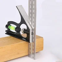 Horizontal movable stainless steel mobile combination angle ruler civil engineering measurement tool 300MM adjustable ruler 1