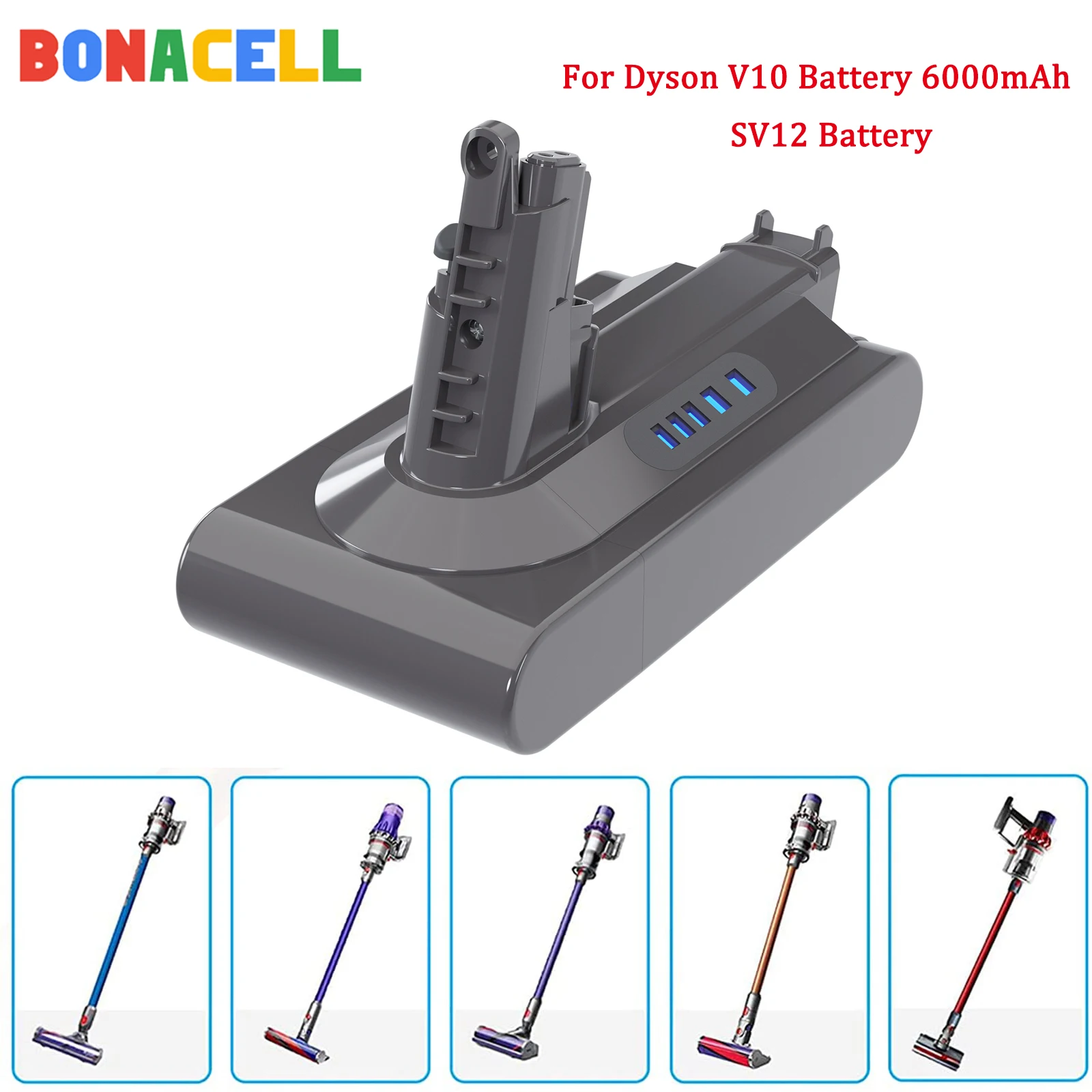 Bonacell 25.2v Battery For Dyson V10 6000mah For Dyson Cyclone V10