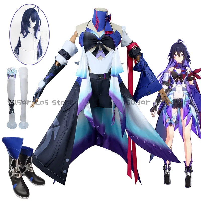 

Game Honkai Star Rail Seele Cosplay Costume Wig Babochka Dress Game Uniform Outfit Underworld Belobog Halloween Party For Women