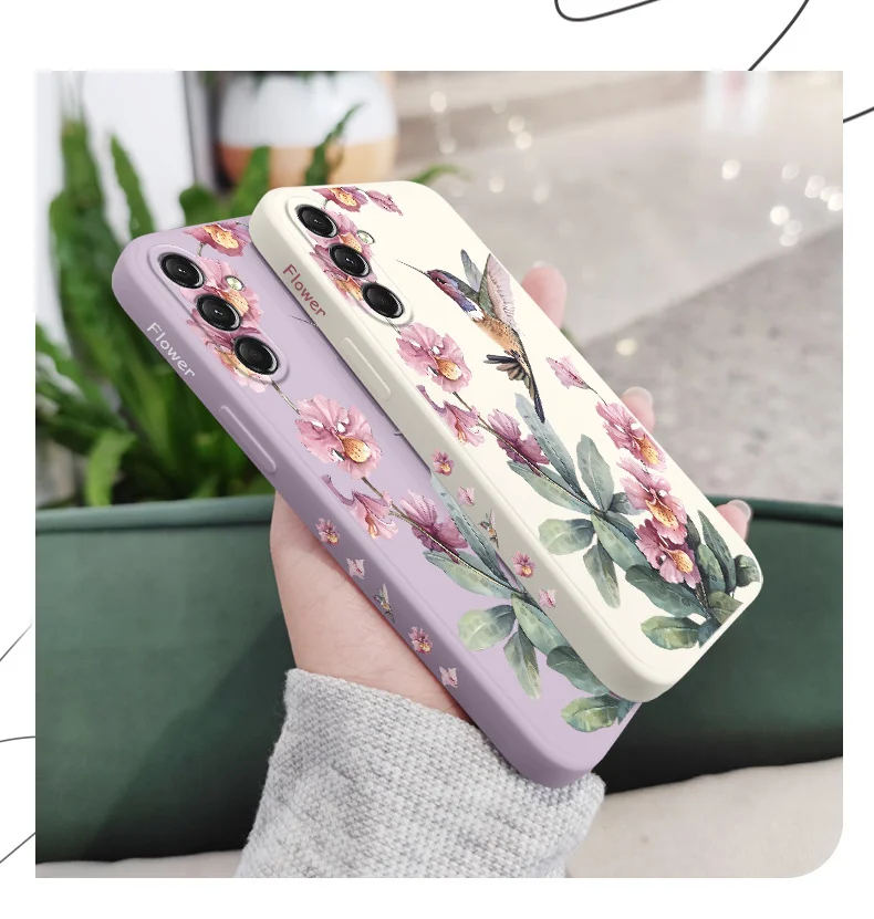 Rosa Azaleas Handyhülle für Samsung Galaxy S25 S24 S23 S22 S21 S20 S10 S10E Ultra Plus FE Note 20 Ultra 10 Plus Cover – Detail 5